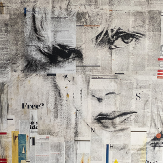 Artista INFINyT Madrid. Obras de arte, hechas de papel tecnica mixta. Retratos